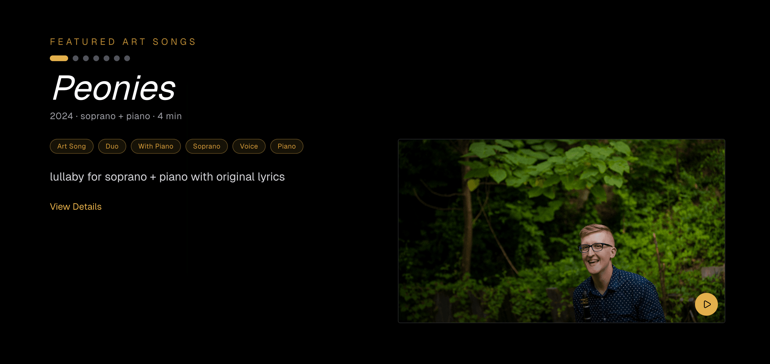 Featured works showing metadata-rich discovery