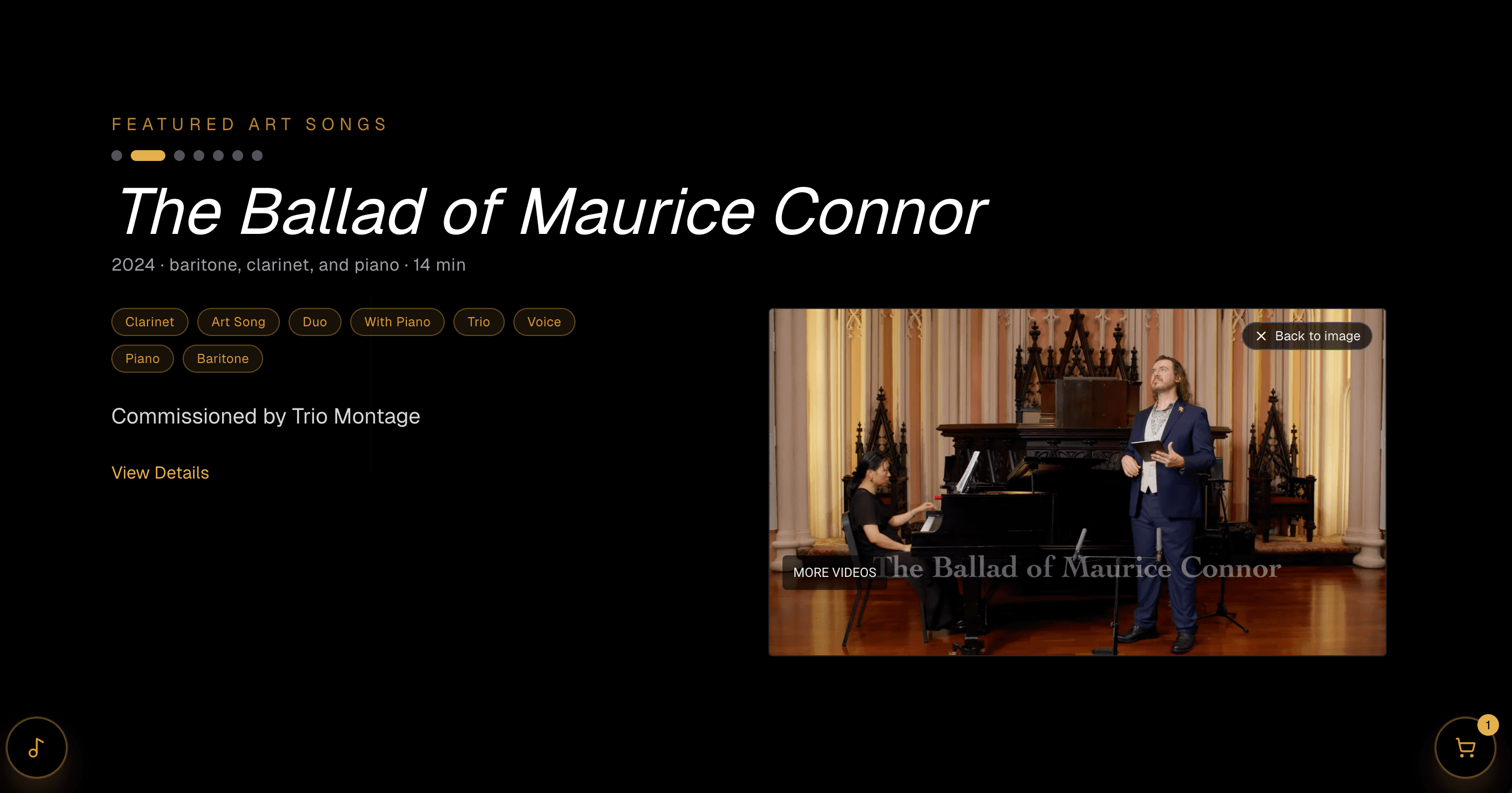 Featured works variation with media-rich previews