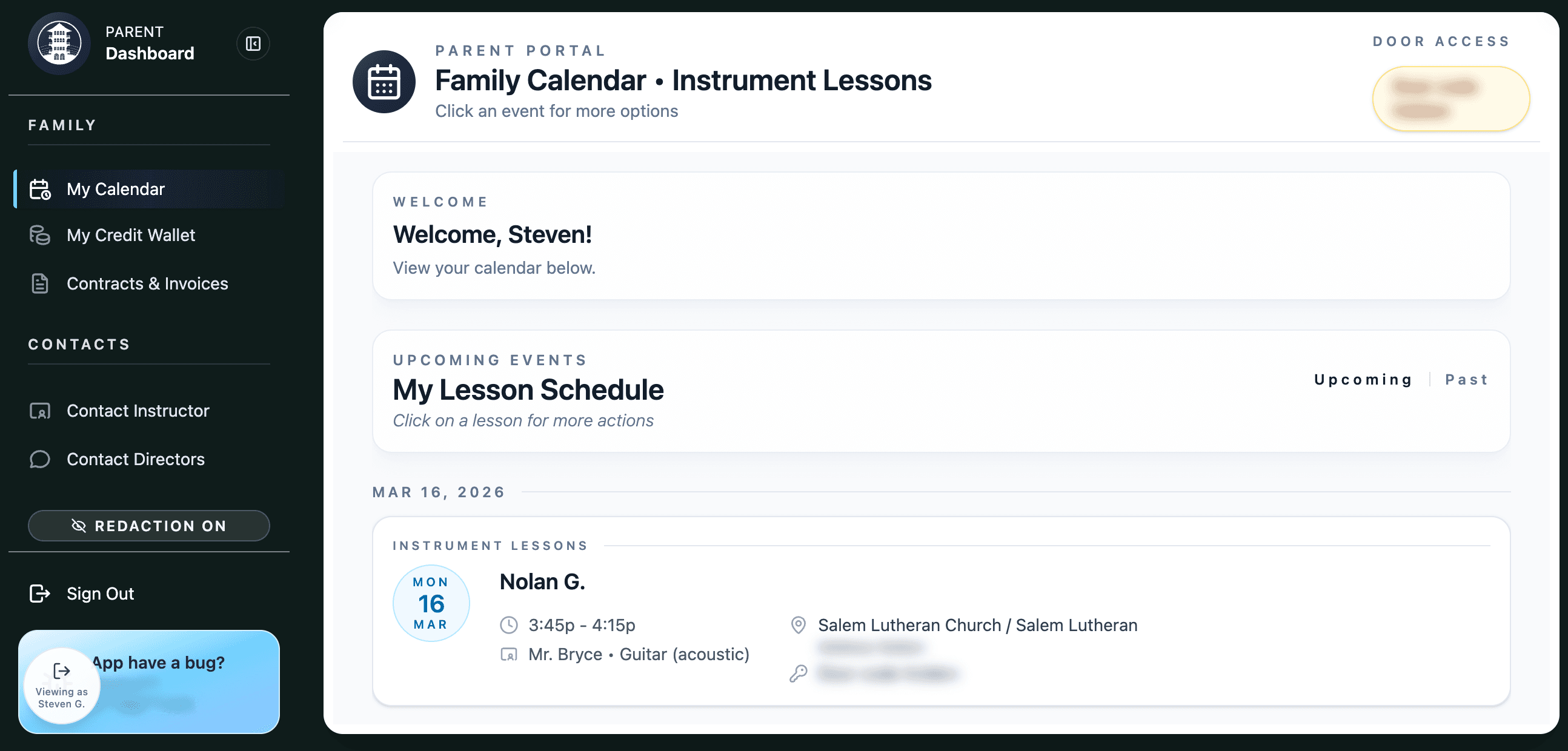 Parent Portal preview